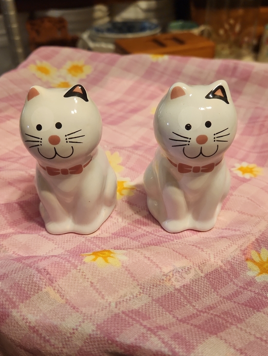 Cozy Cats Other - Vintage Cozy Cats White Ceramic Cat Salt and Pepper Shakers